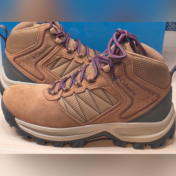 Columbia Transverse Suede Boots Sneakers Womens 6.5 Waterproof Hiking Shoes NIB - Picture 2 of 11